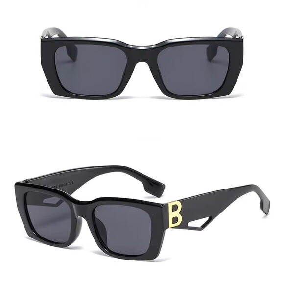 RBRARE 2024 New Fashion Square Sunglasses Women Personality B Word Trend Sunglas - Picture 6 of 8